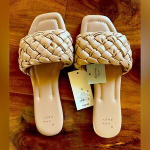 A New Day braided slides, brand new size 8